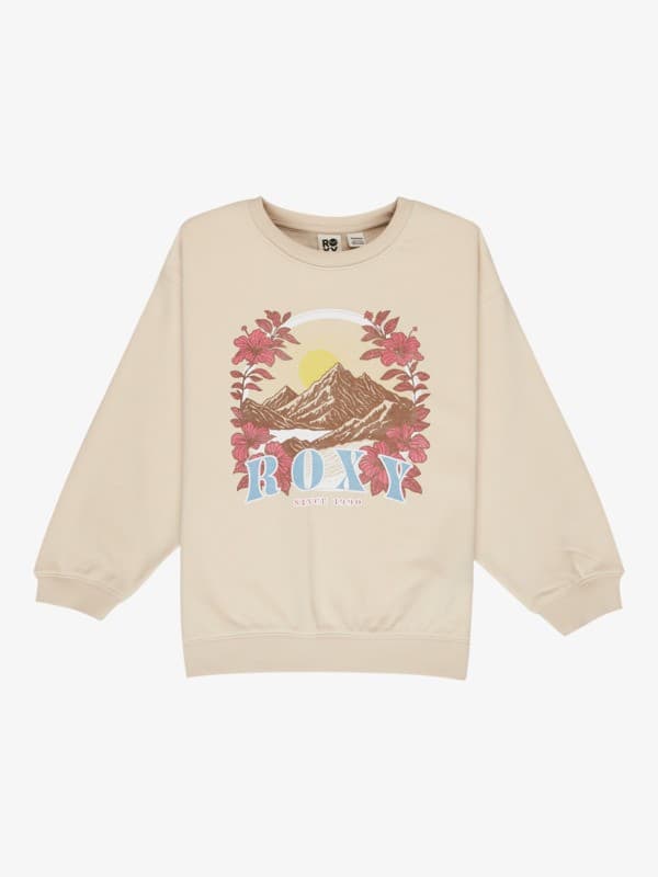 Morning Hike Brushed - Sweatshirt de estilo descontraído Bege raparigas 4-16