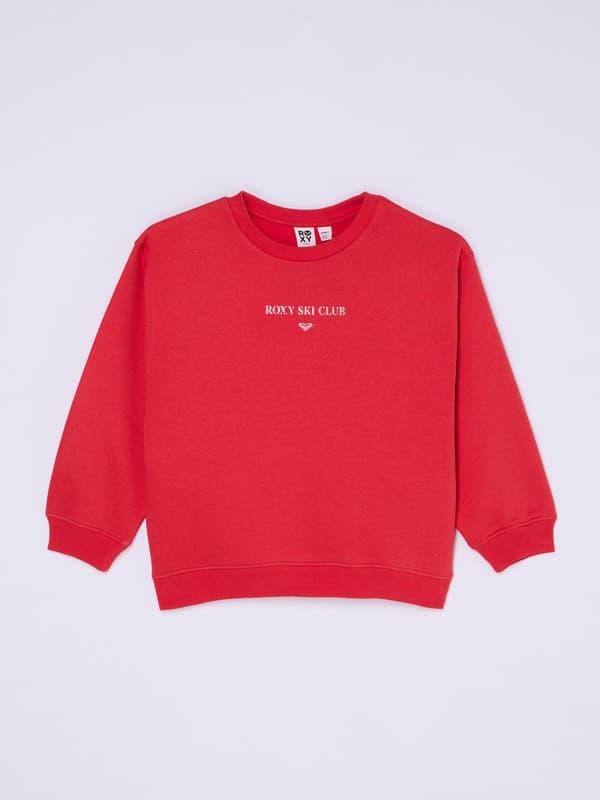 Morning Hike Brushed - Sweatshirt de estilo descontraído Vermelho Raparigas 4-16