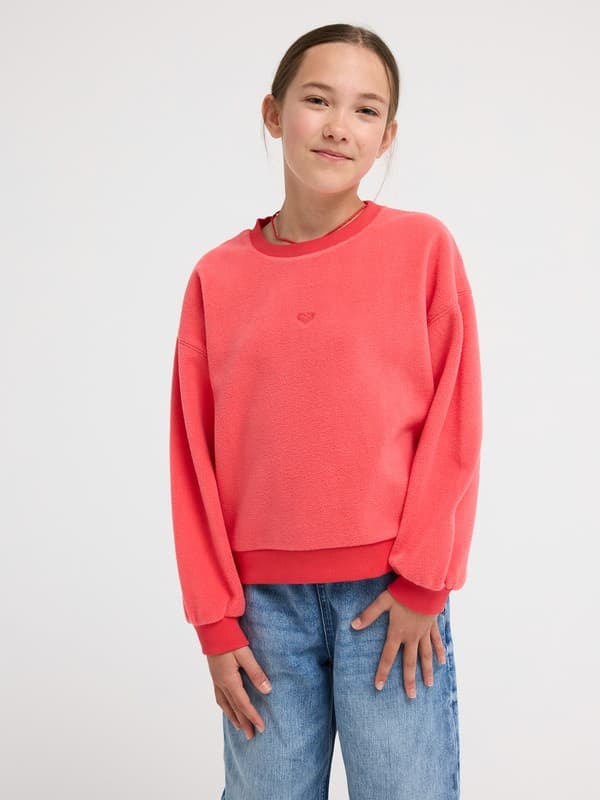 Chill Story - Blusa de lã Sherpa Vermelho Raparigas 4-16