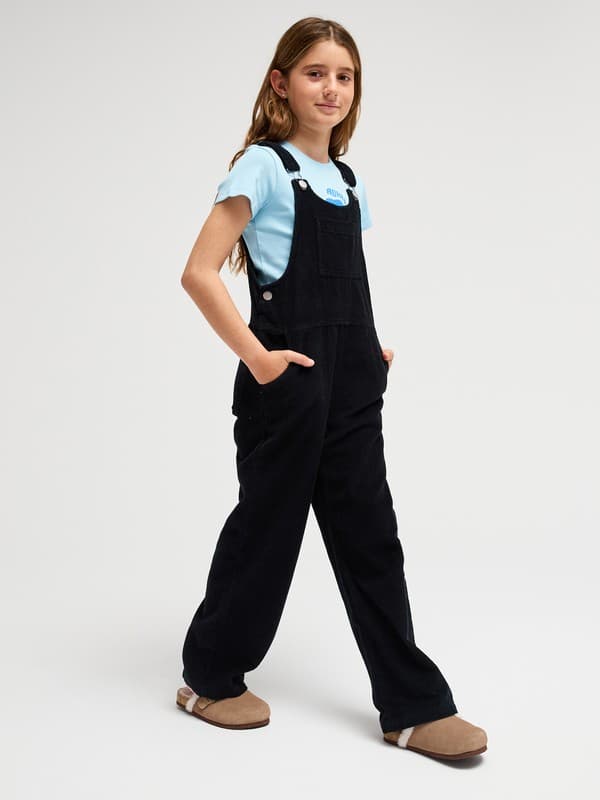 Baby Dune - Jardineiras de bombazina Preto raparigas 4-16