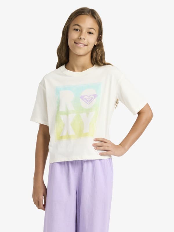 Daisyloose Beach - T-shirt de manga curta Branco Raparigas 4-16