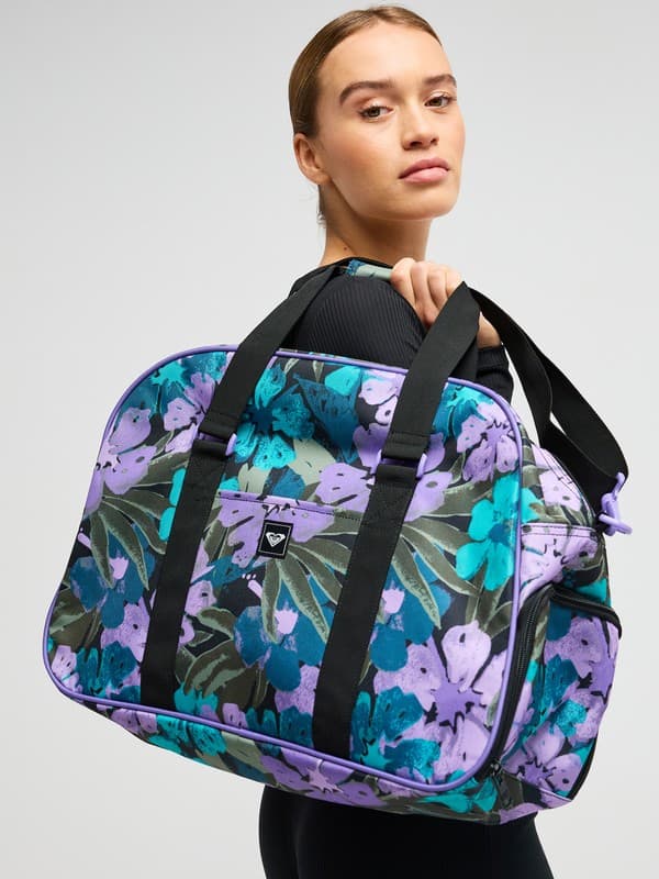 Feel Happy - Saco médio de desporto estilo Duffle Roxo mulher
