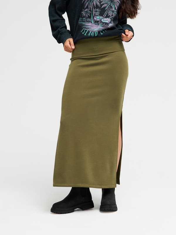Barefoot Ballade - Saia comprida Verde Mulher