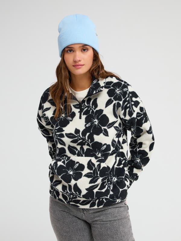 Live Out Loud - Velo regular com meio fecho Branco mulher