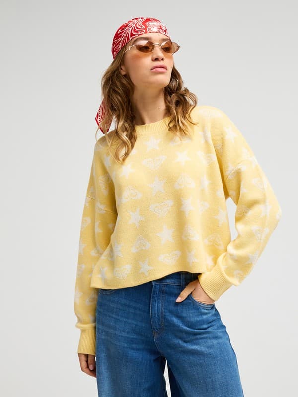 Messy Star - Camisola Amarelo Mulher