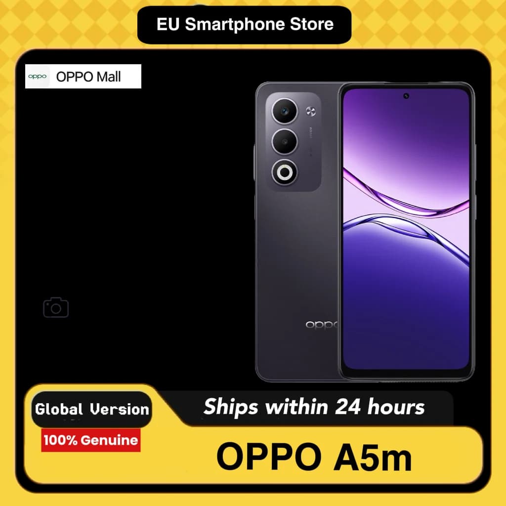 Telefone OPPO A5M 4G AI, 8GB+256GB LTE, Versão Global, Desbloqueado, Funcionando com Sistema ColorOS 15, Equipado com Bateria Grande de 6000mAh
