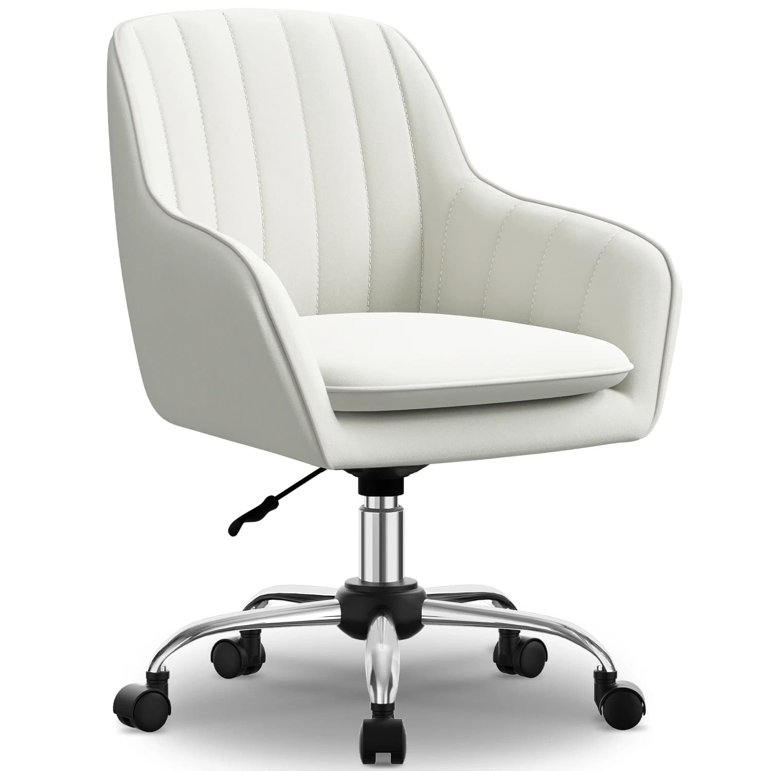 Cadeira de Maquiagem Ergonômica, Cadeira Vanity com Almofada Removível e Lavável (Espuma de Alta Densidade de 5cm), 360 °   Banqueta Giratória e