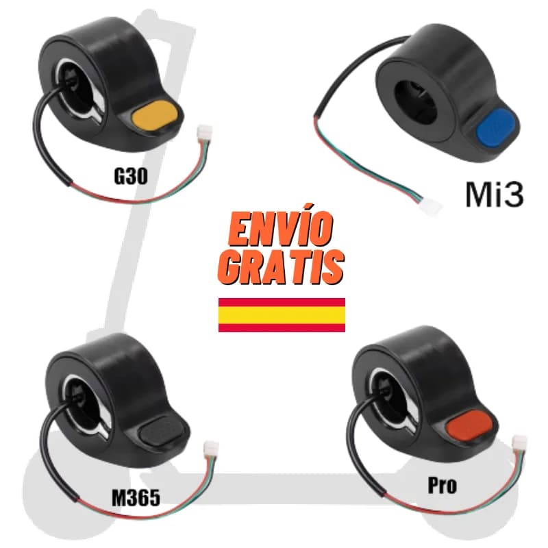 ✅Acelerador Trotinete Eléctrica Xiaomi M365 / Pro 2 / 1S / Essential / Mi Scooter 3 / Peça de reposição Azul / Preto / Vermelho - Acessórios