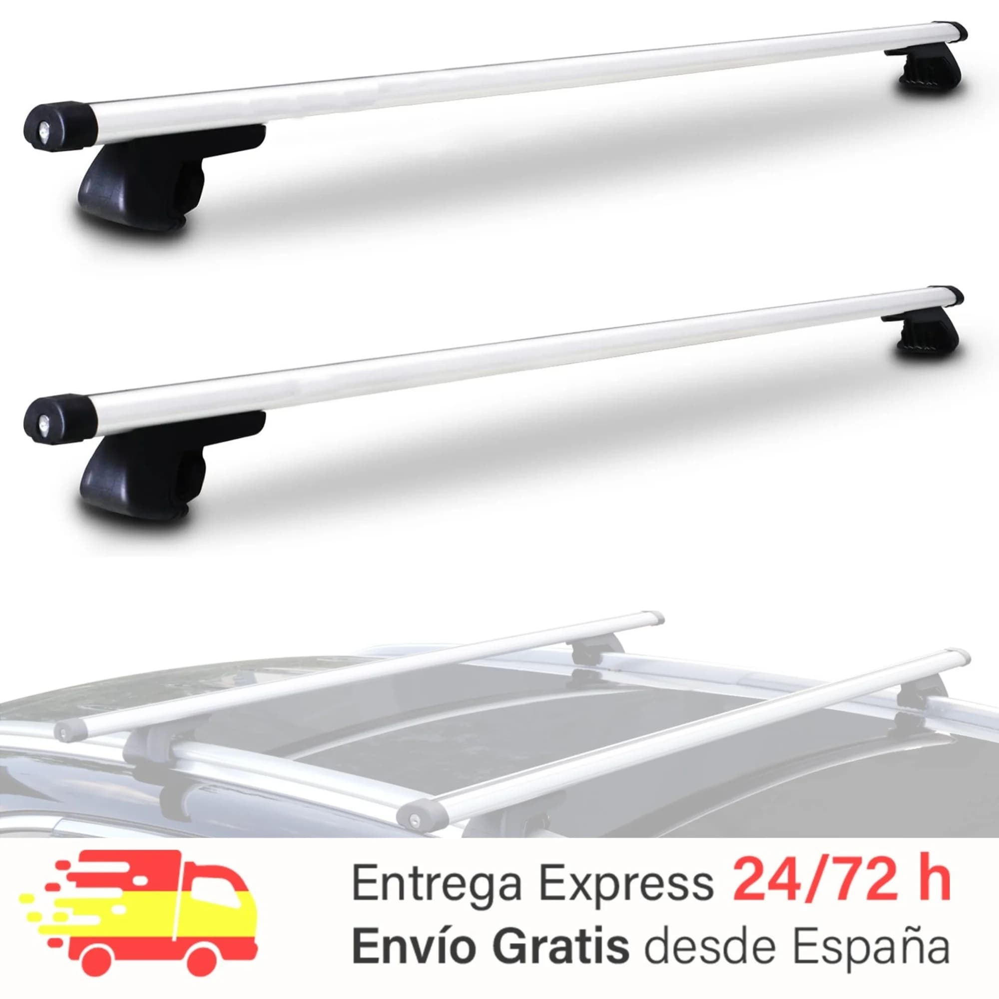 Barras de teto do carro universal rack de bagagem do carro para barras superiores de viagem compatível com trilhos de bagagem barra portátil para
