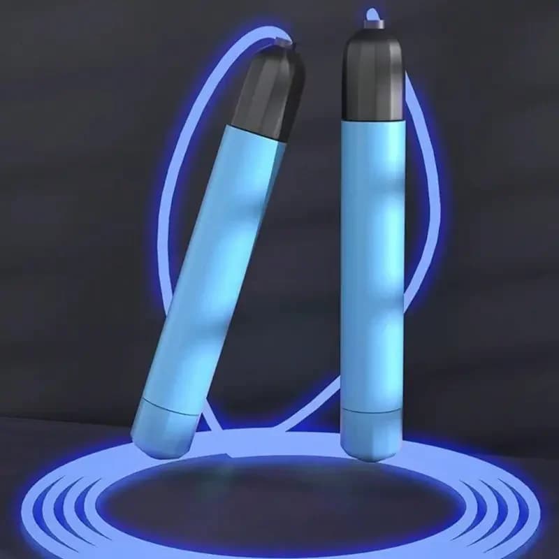 Corda de Pular Luminosa para Adultos, Cordas de Pular Brilhantes com Cabos de ABS, Equipamento de Treinamento para Esportes ao Ar Livre
