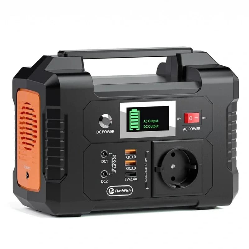 Estação de Energia Portátil FF Flashfish E200 200W 151Wh Gerador Solar 40800mAh com Saída AC 220V/2 Portas DC/3 para RV Camping Van