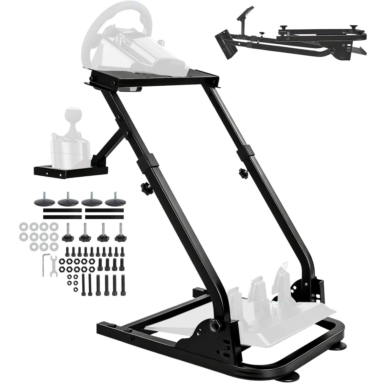 Suporte Ajustável para Volante de Simulador de Corrida, Cockpit de Jogos Dobrável, Compatível com Logitech G29 G920 G27 G25 T300RS