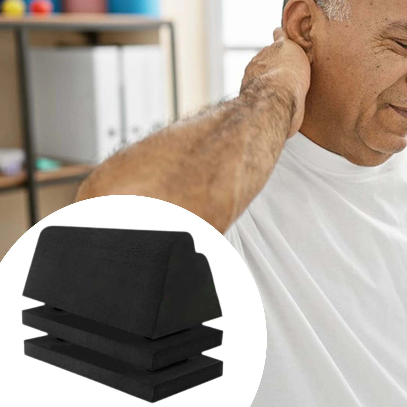 Travesseiro de cunha de tração cervical, traição ortopédica lombar, suporte para pescoço, macas firmes para correção de postura, adultos