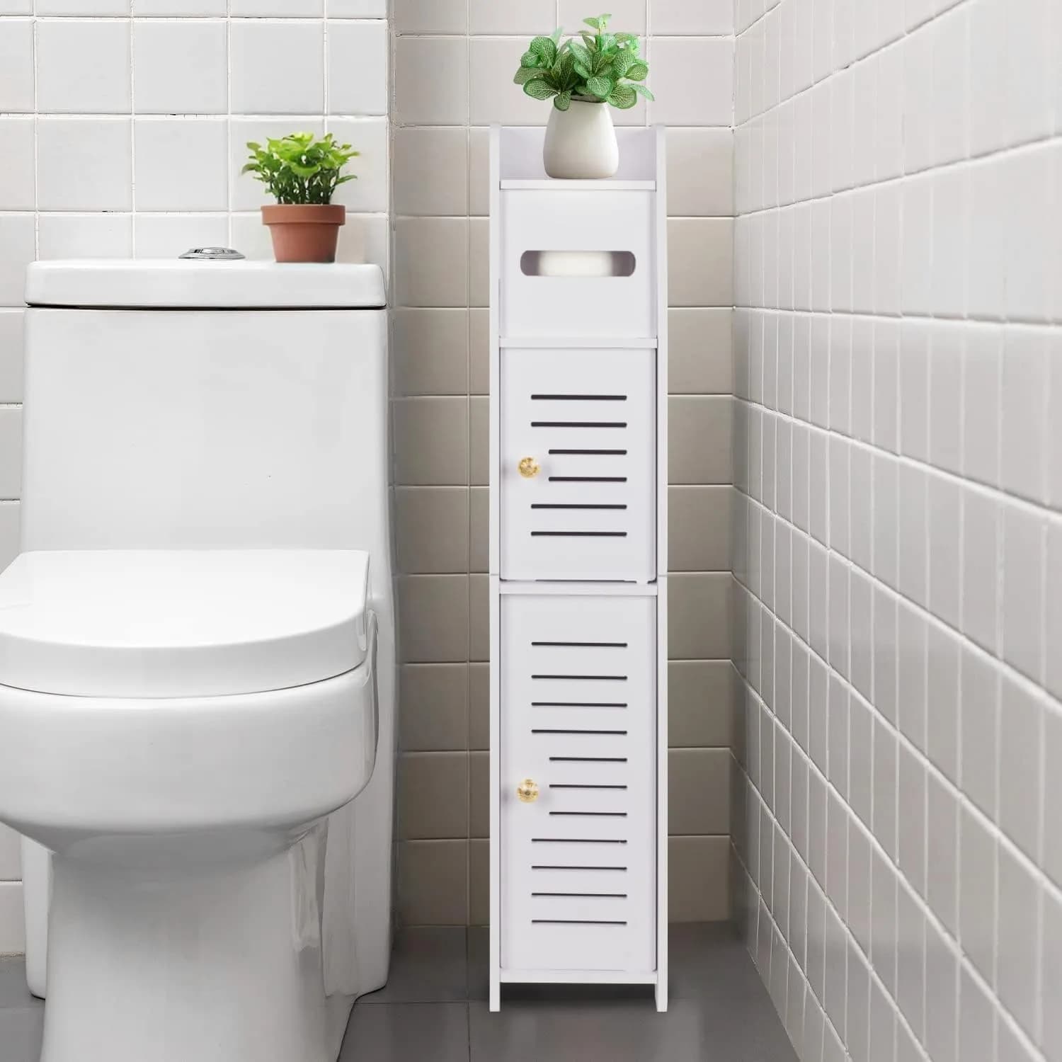 Suporte para Papel Higiênico com Prateleira de Armazenamento – Placa de PVC Impermeável, Prateleira para Celular + Suporte para Papel Higiênico +