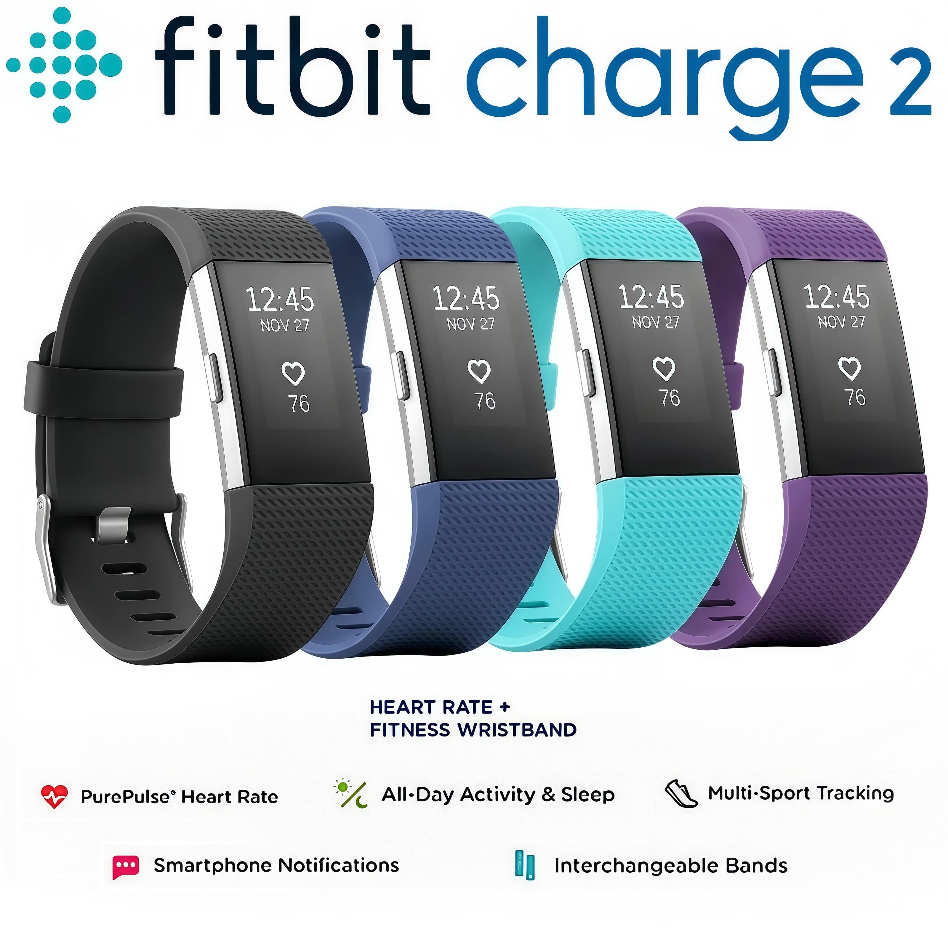 Fitbit carga 2 rastreador de fitness pulseira inteligente monitor freqüência cardíaca passos sono lembrete chamada gps relógio esportivo para ios