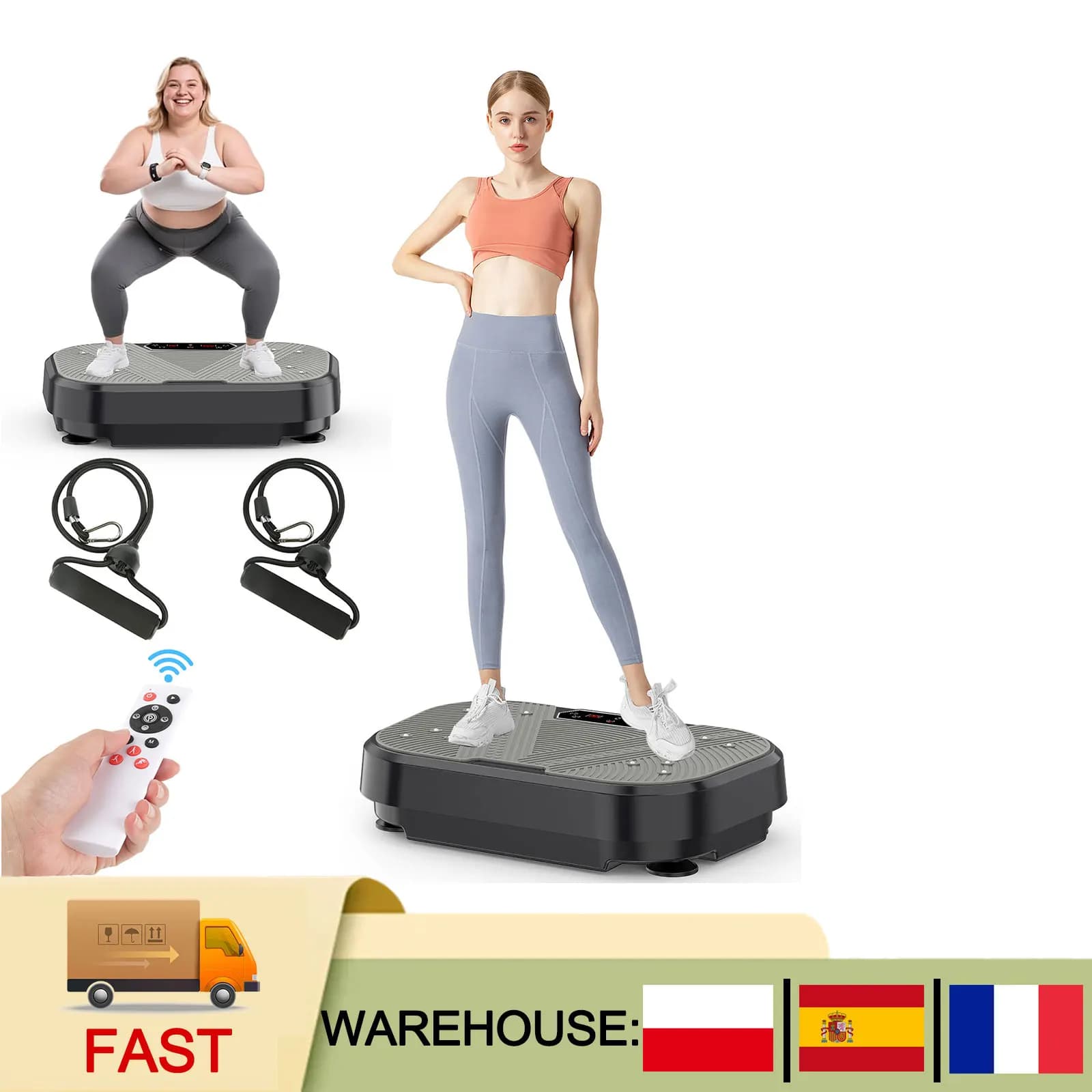 Plataforma de Vibração Motorizada para Exercícios de Corpo Inteiro, Queima de Gordura, Construção Muscular, Perda de Peso e Modelagem Corporal