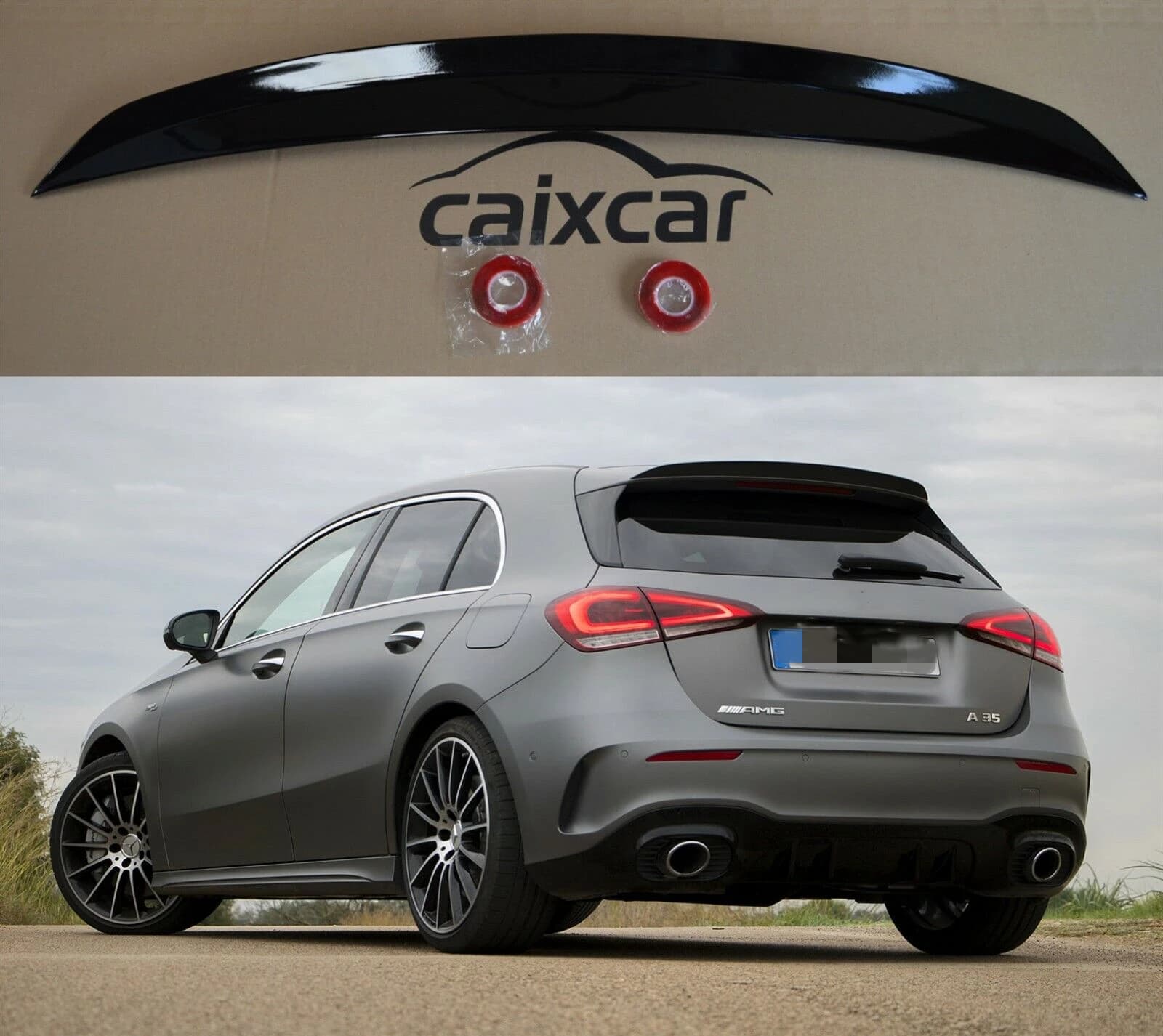 Spoiler  classe a w177 a35 fastback de 2018 preto brilho spoiler