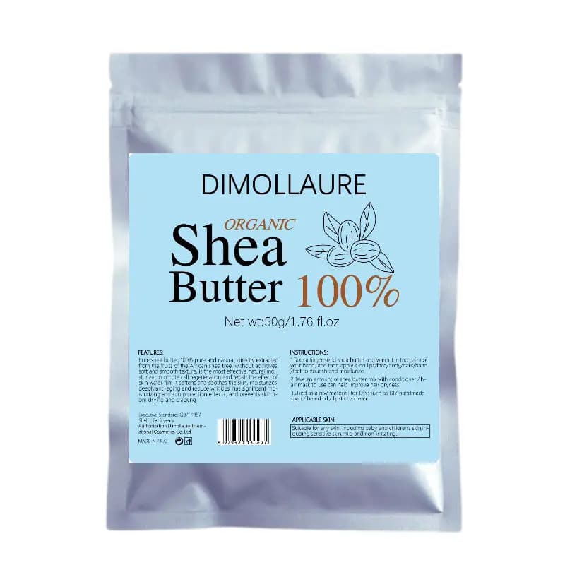 100g Dimollaure Natural Não Refinado Óleo de Manteiga de Karité Cuidados Orgânicos Cuidados com a Pele Massagem Corporal Hidratante Cuidados com o
