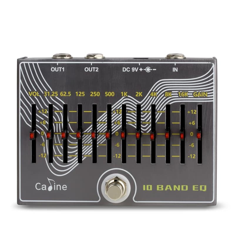Caline-CP-81 10 Band EQ Guitar Effect Pedal, Volume e ganho Verson 3.0