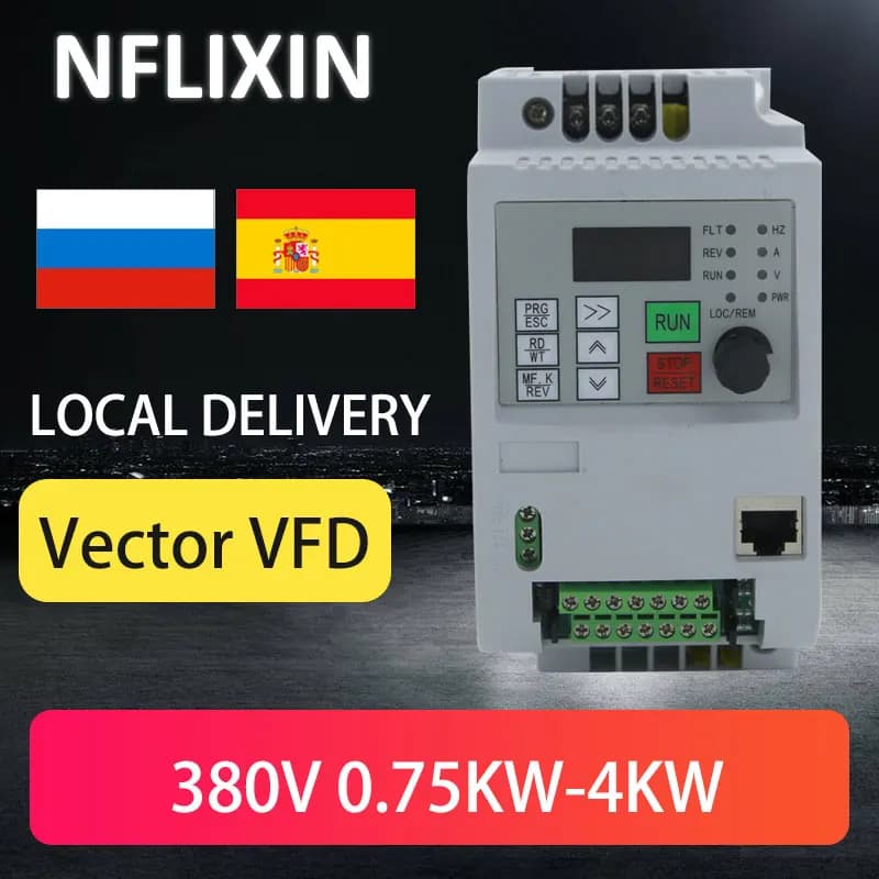 Nflixin vfd 380v 2.2kw/4kw/5.5kw/7.5kw/11kw/15kw para unidade de frequência variável, controlador de velocidade trifásico, motor inversor vfd