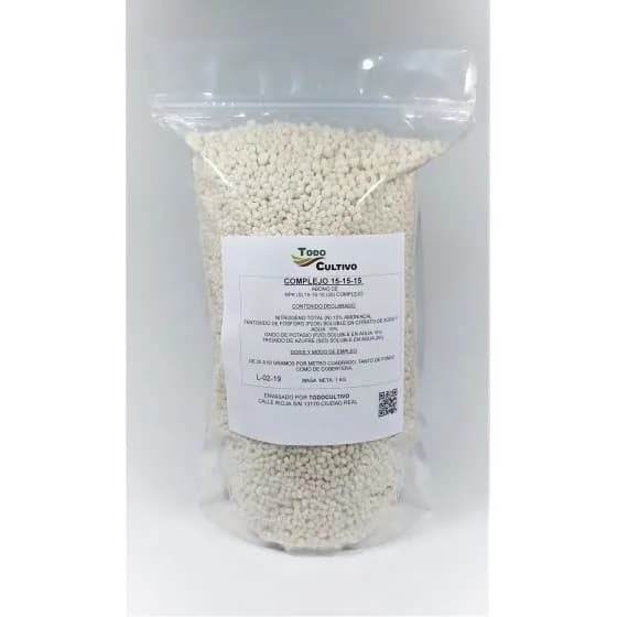 Fertilizante vegetal triplo complexo 15-15-15 Npk, recomendado para usar como fundo ou árvore de sementes para culturas herbásicas, legumes,