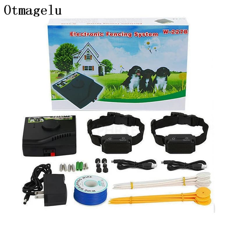 Cerca do cão elétrico no chão, Recarregável Pet Training Collar, Receptores Pet Sistema de Contenção, W-227B