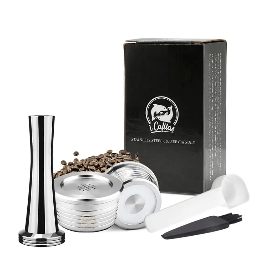 Cápsula reutilizável para máquina de café delta q ndiq7323, filtros de café recarregáveis de aço inoxidável, acessórios de café