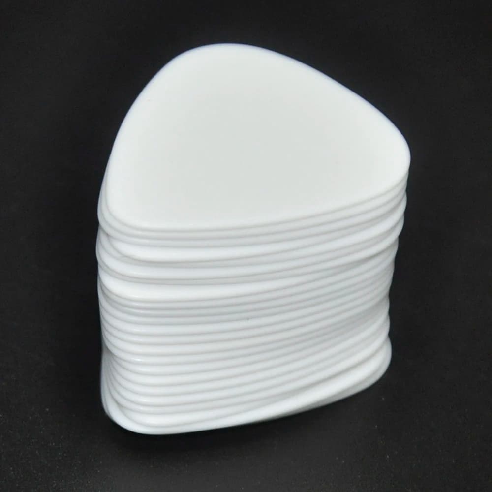 Calibre branco contínuo para a guitarra, picaretas baixas, palhetas, 0.60mm, 0.71mm, 1mm, 1.5mm, 100pcs