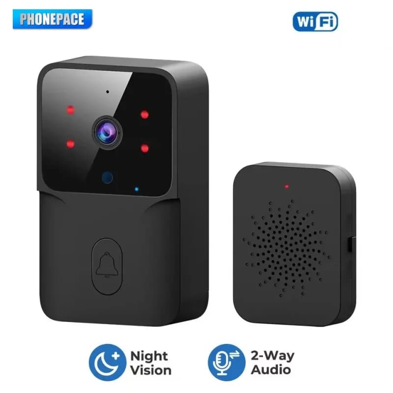 Campainha de vídeo de baixa potência wi-fi link recarregável tipo campainha visão noturna hd segurança inteligente 1 a 1 intercomunicador