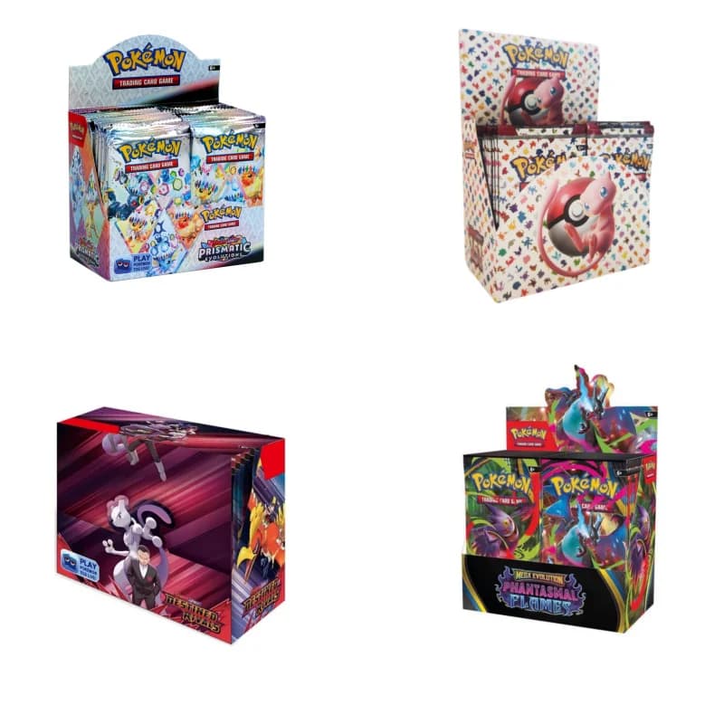 360 Peças/Conjunto de Cartas Pokémon: MEGA Evolução 151, Evoluções Prismáticas, Phantasmal, Black Bolt - Booster de Batalha em Inglês