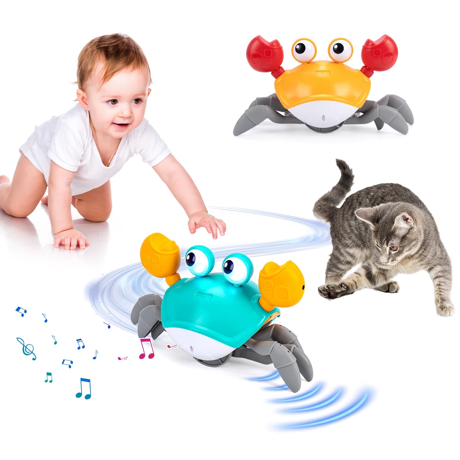 Dança caranguejo fugir brinquedos bebê rastejando escapar caranguejos brinquedos crianças brinquedos eletrônicos carregamento usb interativo