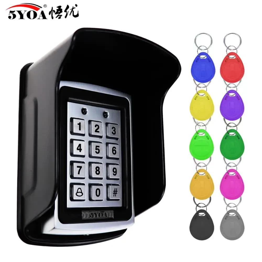 5yoa leitor de teclado de metal led backlight rfid 125khz para sistema de controle acesso cartão proximidade autônomo usuário fechadura da porta