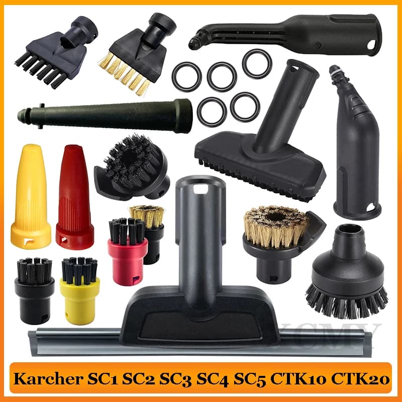 Para máquina de aspirador de pó a vapor karcher sc1 sc2 sc3 sc4 sc5 sc7 ctk10 ctk20 peças cabeça da escova acessórios de bico poderoso