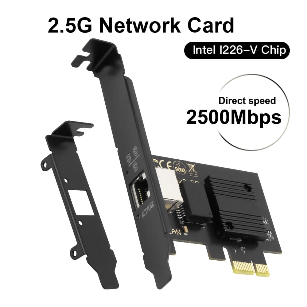 2.5g intel i226 pcie para placa de rede rj45 100/1000/2500mbps interface rj45 lan etherent adaptador gigabit para pc/desktop para win