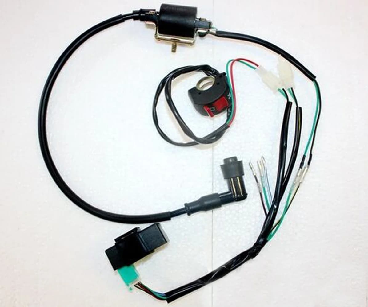 Completo Kick Start Engine, Cablagem, Bobina de ignição CDI, Kill Switch para PIT PRO Dirt Bike, 50cc, 70cc, 110cc, 125cc, 140cc