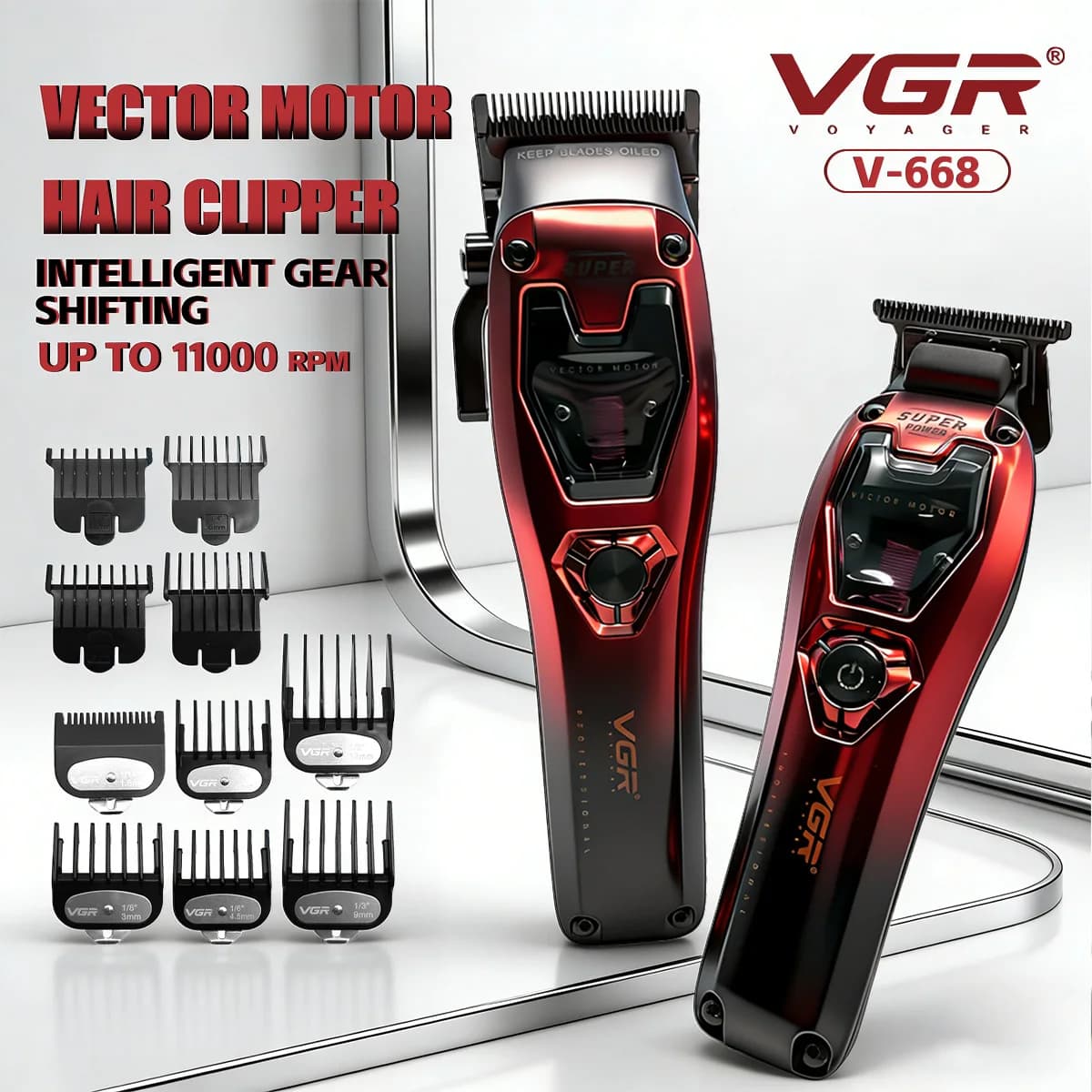 VGR máquina de cortar cabelo máquina cortar cabelo Máquina de Cortar Cabelo Profissional Aparador de Cabelo Barbeiro Máquina de Cortar Cabelo