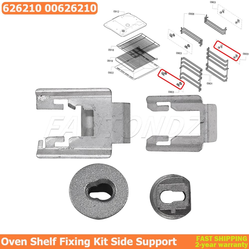 Para Siemens Neff Bosch Kit de fixação de prateleira de forno Suporte lateral 626210 00626210