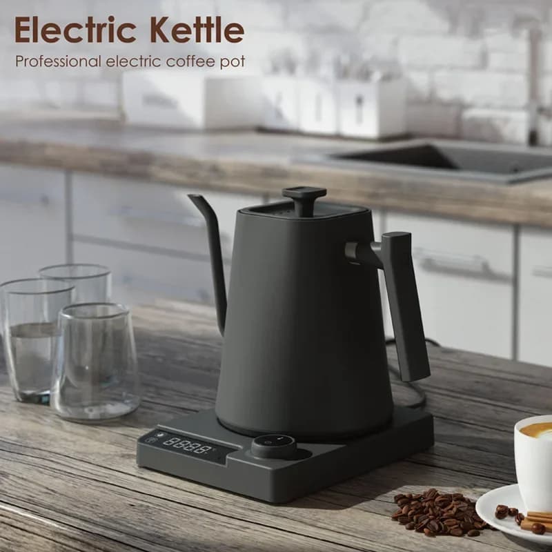 Chaleira elétrica pescoço de ganso 1200w com controle de temperatura chaleira elétrica para café e chá bule de café 110v/220v
