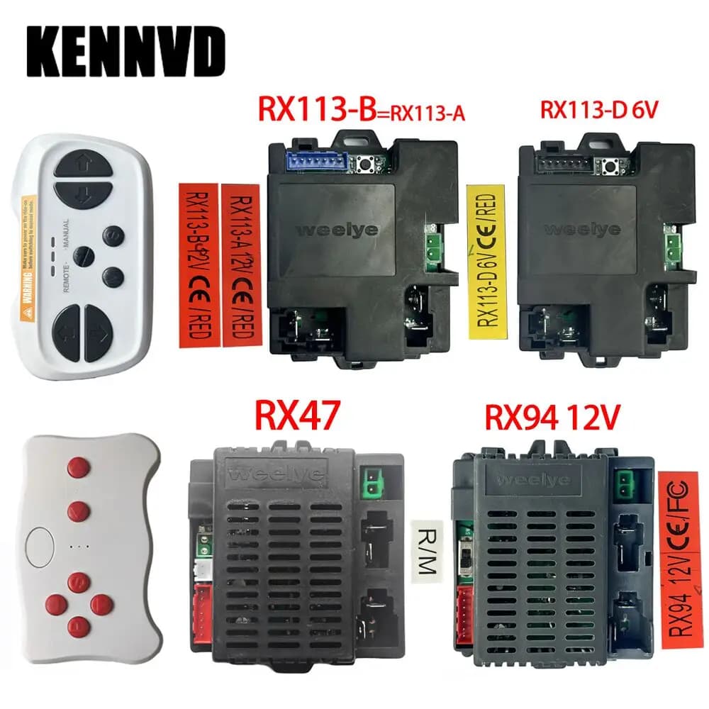 Weelye 6v 12v rx47 rx94 rx113 fc passeio elétrico das crianças no carro veículo caixa de controle remoto unidade receptor controlador placa-mãe