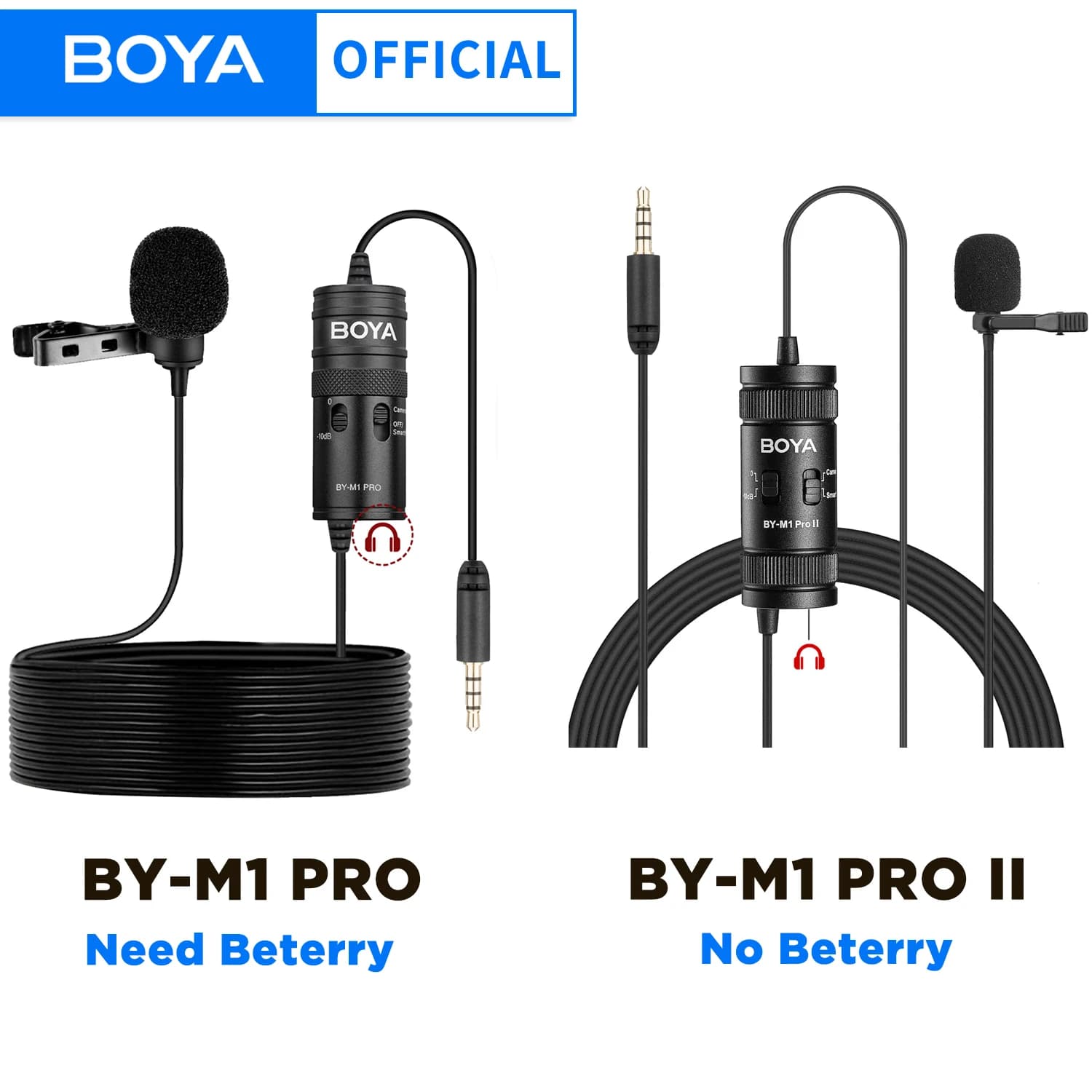 Boya BY-M1 pro/BY-M1 pro ii 3.5mm trrs com fio microfone de lapela de lapela para smartphone pc câmera gravação youtube streaming ao vivo
