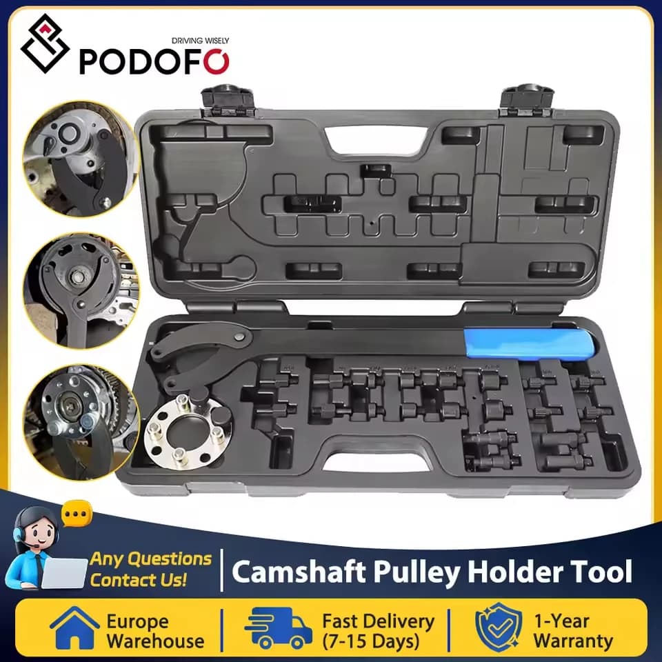 Podofo Camshaft Polia Conjunto de Ferramentas, Cinto De Engrenagem, Chave De Retenção, Ajustável, Especial, VW, Audi T10172 T10554