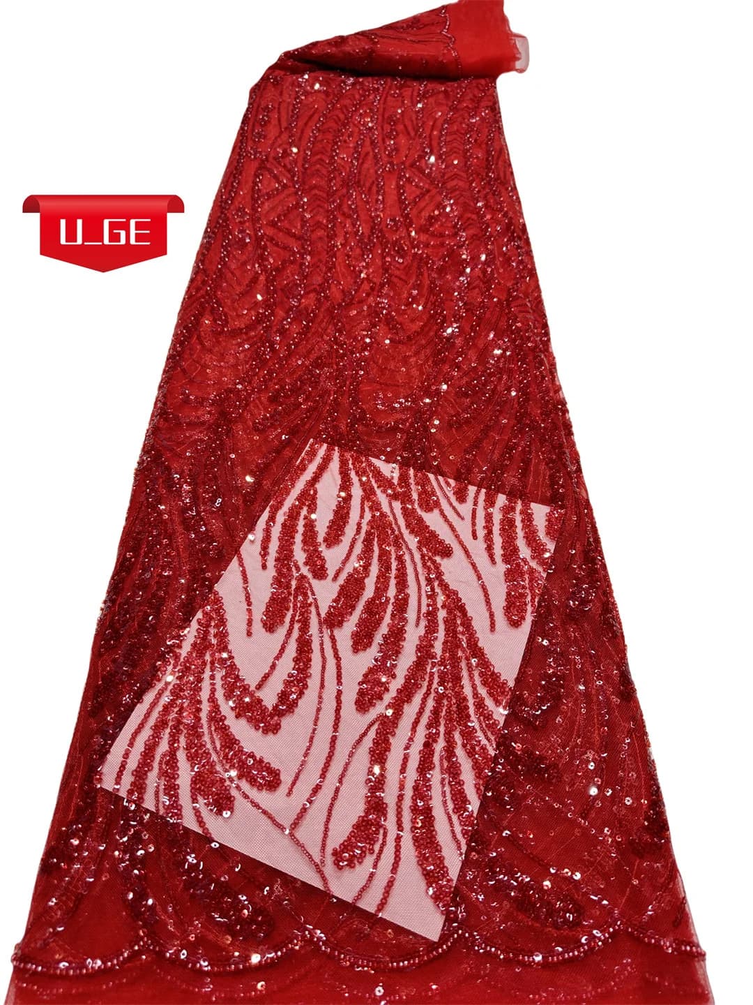 Tecido de renda com lantejoulas e pedras, elegante, delicado e macio, da mais recente coleção da Áustria, com a melhor qualidade, para vestidos de
