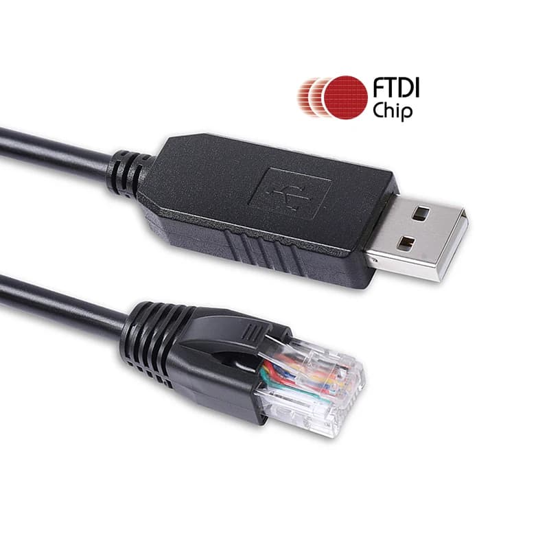 Cabo de Comunicação Voltronic Inverter RS232 PC FTDI FT232RL USB RS232 para RJ45 8P8C para Monitoramento