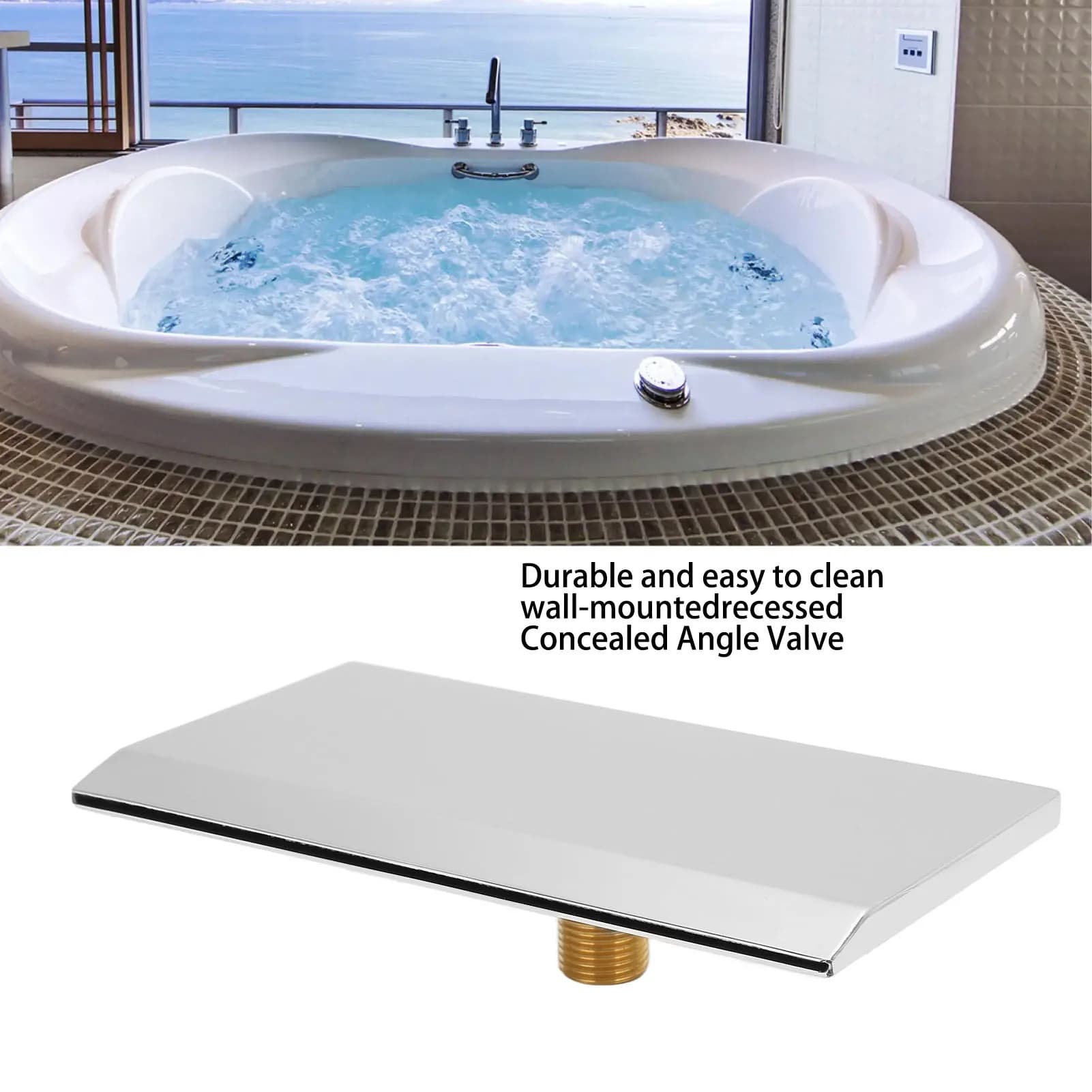 Bico de parede em cascata, bocal de saída, linha externa, prata, spa, banheiro, piscina, g1, 2