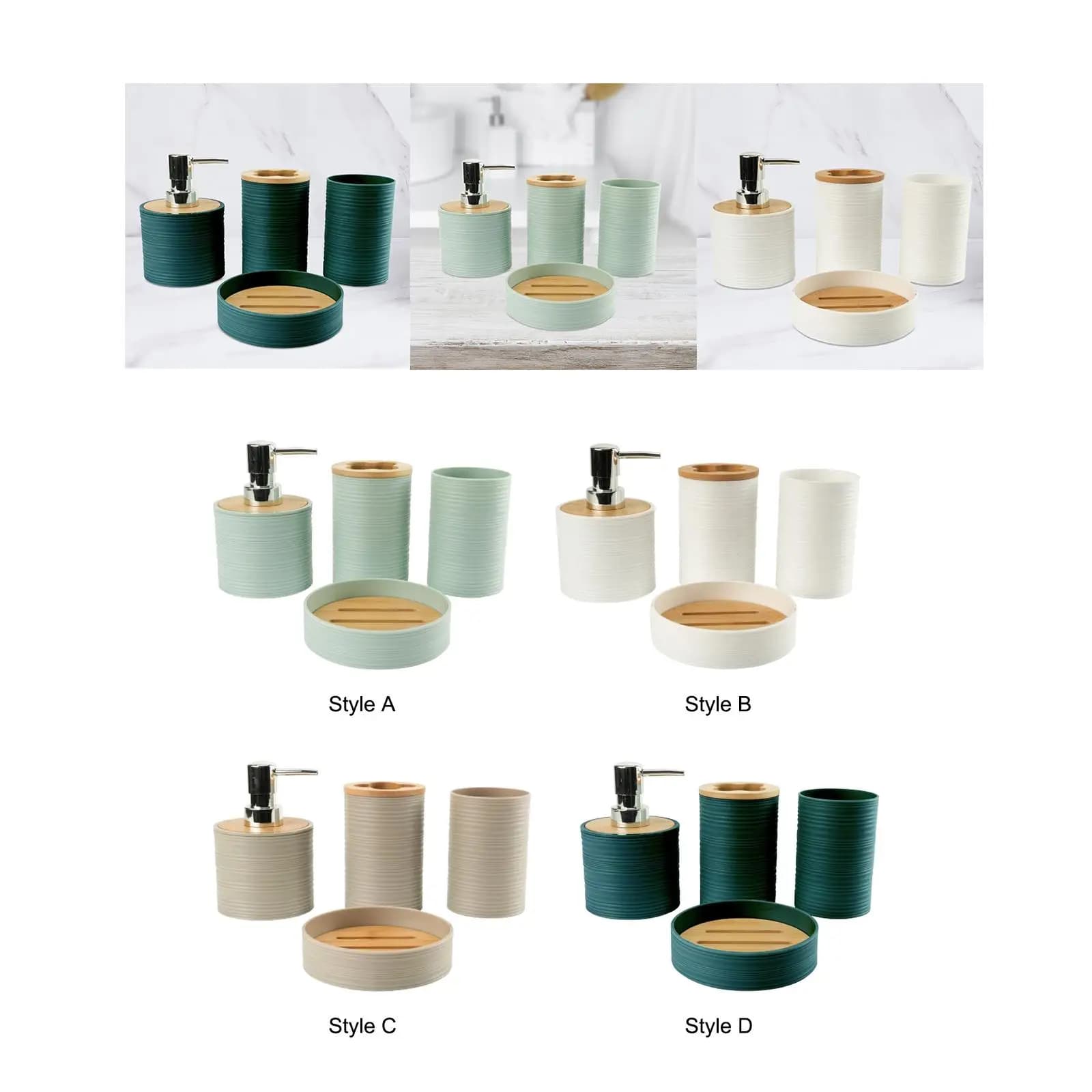 4x acessórios de banheiro, copo de enxaguatório bucal, decorativo, moderno, banheiro completo