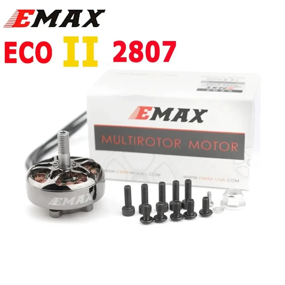 4 pçs/lote EMAX ECOII Série eco ii 2807 6S 1300KV Motor Brushless Para 7 ''FV Racing RC Drone peças Diy