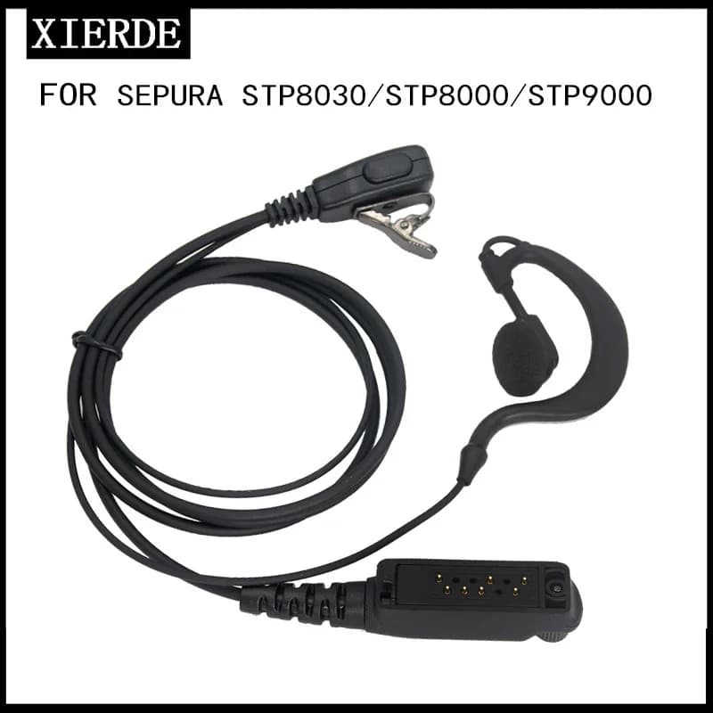 Xierde fone de ouvido para sepura stp8000 stp8030 stp8035 stp8038 stp8040 stp8080 walkie talkie rádio em dois sentidos fone microfone