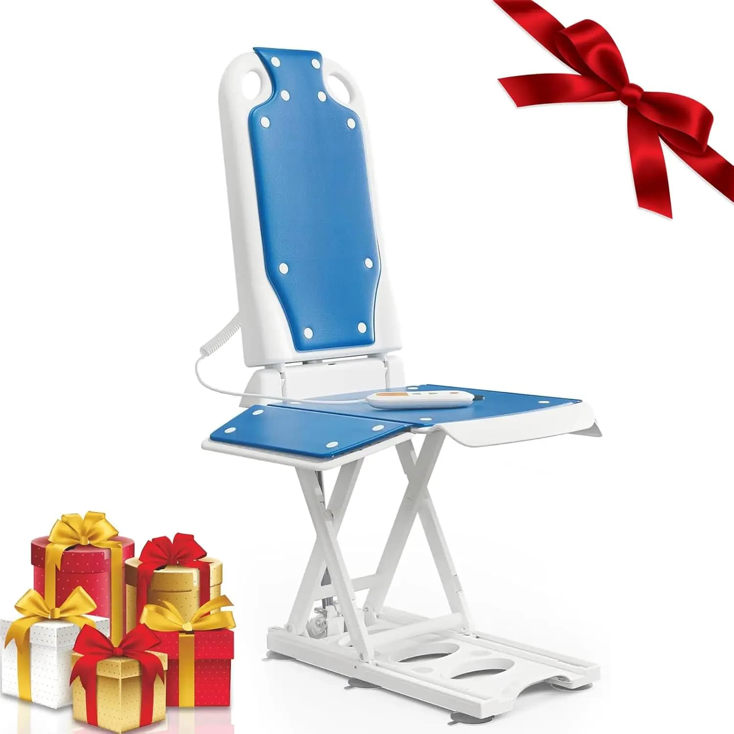 Cadeira elevatória elétrica para banho, 11kg, para idosos, banheira portátil, à prova d'água, assistência para idosos, suporta até 300lbs,