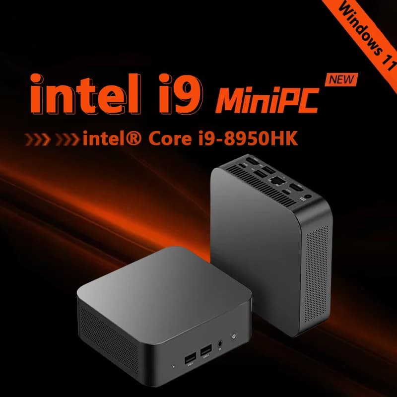 Mini Computador Windows 11 Intel Core I9 8950HK 16GB DDR4 1TB SSD PC Gamer Dual WIFI 6 BT5.2 4K HD Mini PC de Jogos Desktop