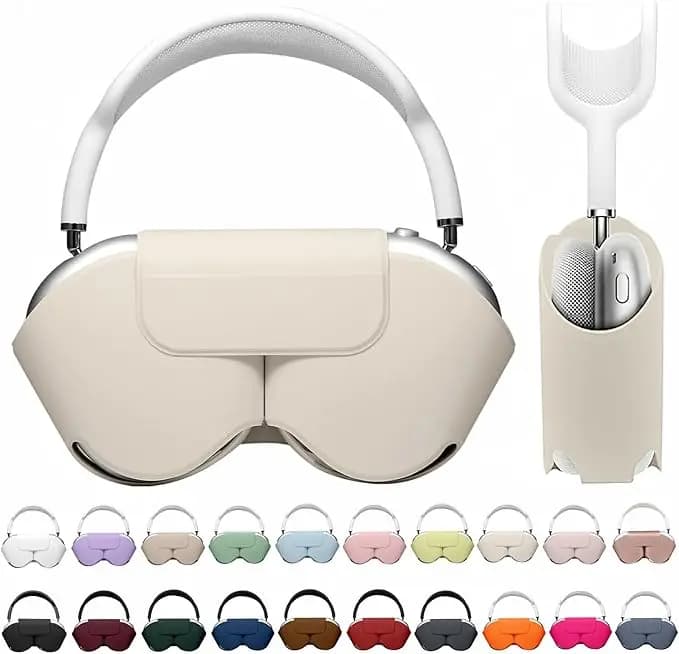 Adequado para airpods max fone de ouvido bluetooth de segunda geração caso de proteção de desligamento inteligente, saco de armazenamento de couro